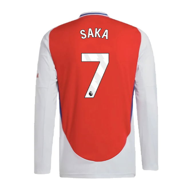 2024-2025 Arsenal Long Sleeve Home Shirt (Saka 7)
