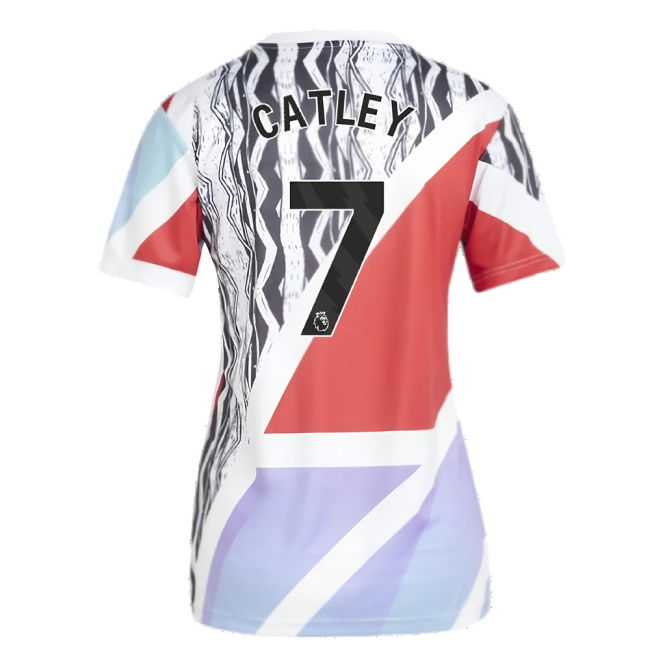 2024-2025 Arsenal Pre-Match Shirt (Scarlet) - Womens (Catley 7)
