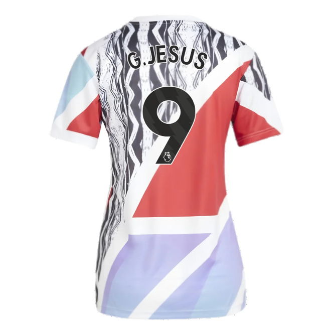 2024-2025 Arsenal Pre-Match Shirt (Scarlet) - Womens (G.Jesus 9)