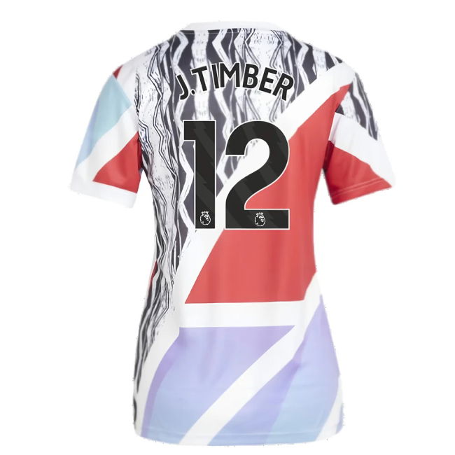 2024-2025 Arsenal Pre-Match Shirt (Scarlet) - Womens (J.Timber 12)