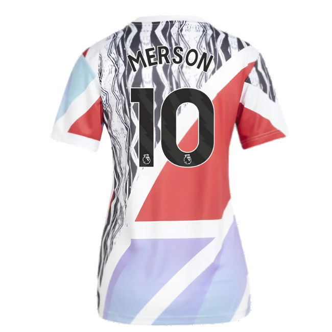 2024-2025 Arsenal Pre-Match Shirt (Scarlet) - Womens (Merson 10)