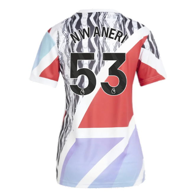 2024-2025 Arsenal Pre-Match Shirt (Scarlet) - Womens (Nwaneri 53)