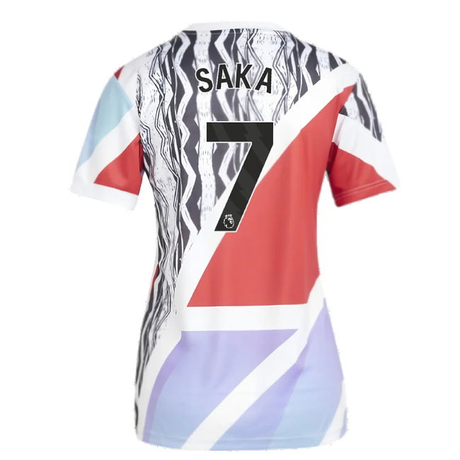 2024-2025 Arsenal Pre-Match Shirt (Scarlet) - Womens (Saka 7)