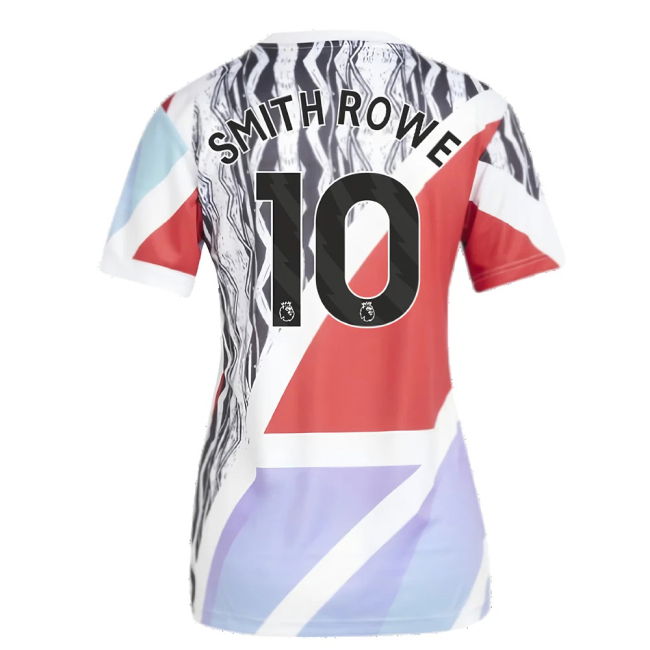 2024-2025 Arsenal Pre-Match Shirt (Scarlet) - Womens (Smith Rowe 10)