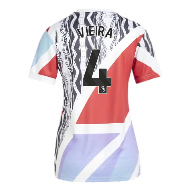 2024-2025 Arsenal Pre-Match Shirt (Scarlet) - Womens (Vieira 4)