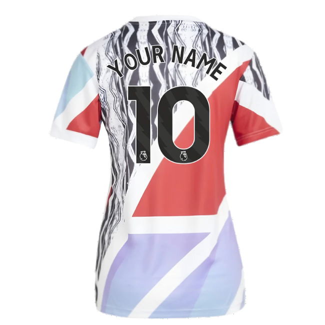 2024-2025 Arsenal Pre-Match Shirt (Scarlet) - Womens (Your Name)