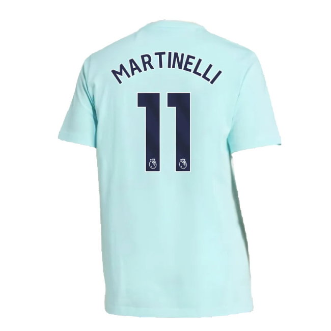 2024-2025 Arsenal Seasonal Tee (Clear Aqua) (Martinelli 11)