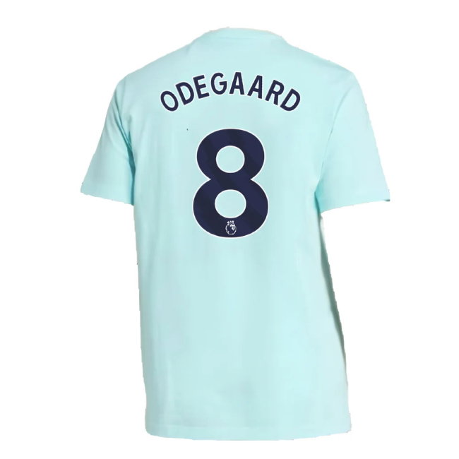 2024-2025 Arsenal Seasonal Tee (Clear Aqua) (Odegaard 8)