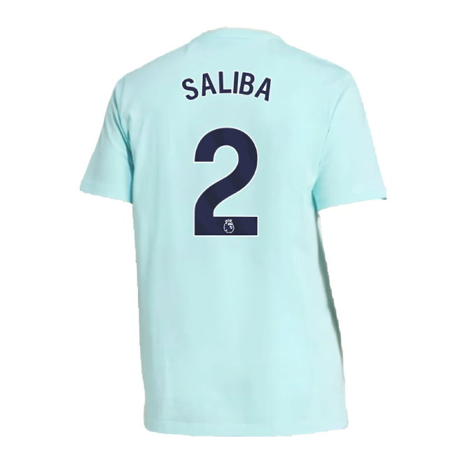 2024-2025 Arsenal Seasonal Tee (Clear Aqua) (Saliba 2)