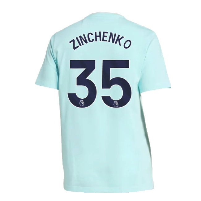 2024-2025 Arsenal Seasonal Tee (Clear Aqua) (Zinchenko 35)