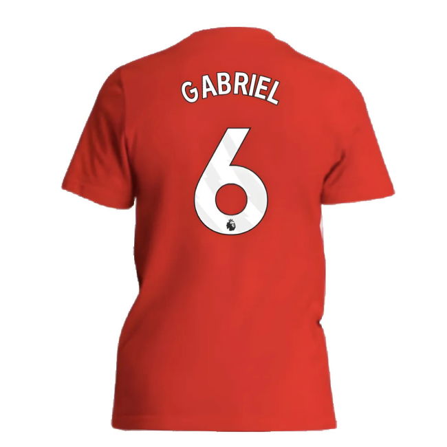 2024-2025 Arsenal Tee (Red) - Kids (Gabriel 6)