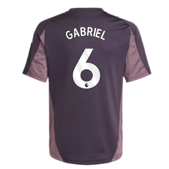 2024-2025 Arsenal Training Jersey (Aurora Black) - Kids (Gabriel 6)