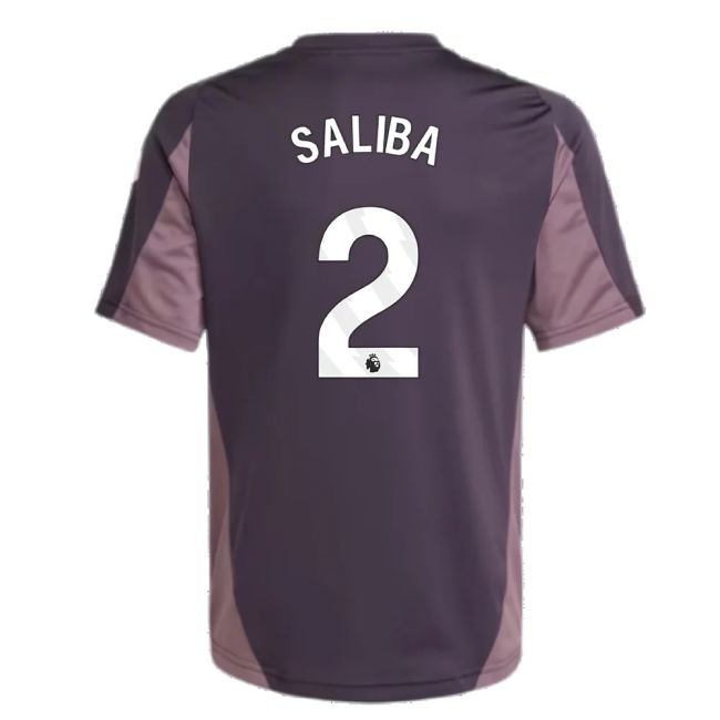 2024-2025 Arsenal Training Jersey (Aurora Black) - Kids (Saliba 2)
