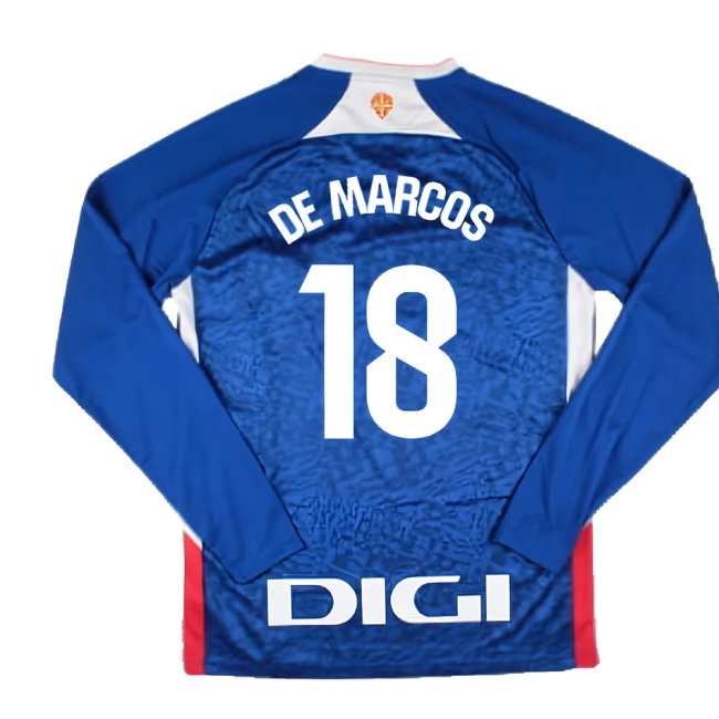 2024-2025 Athletic Bilbao Long Sleeve Away Shirt (De Marcos 18)