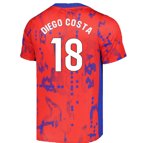 2024-2025 Atletico Madrid Dri-FIT Pre-Match Shirt (Red) (Diego Costa 18)