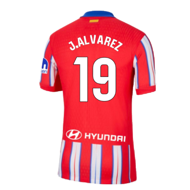 2024-2025 Atletico Madrid Home Shirt (J.Alvarez 19)