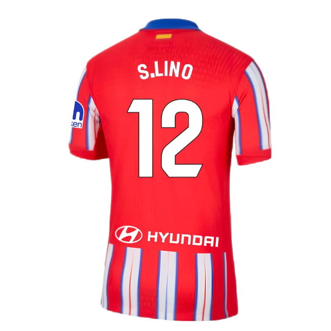 2024-2025 Atletico Madrid Home Shirt (S.Lino 12)