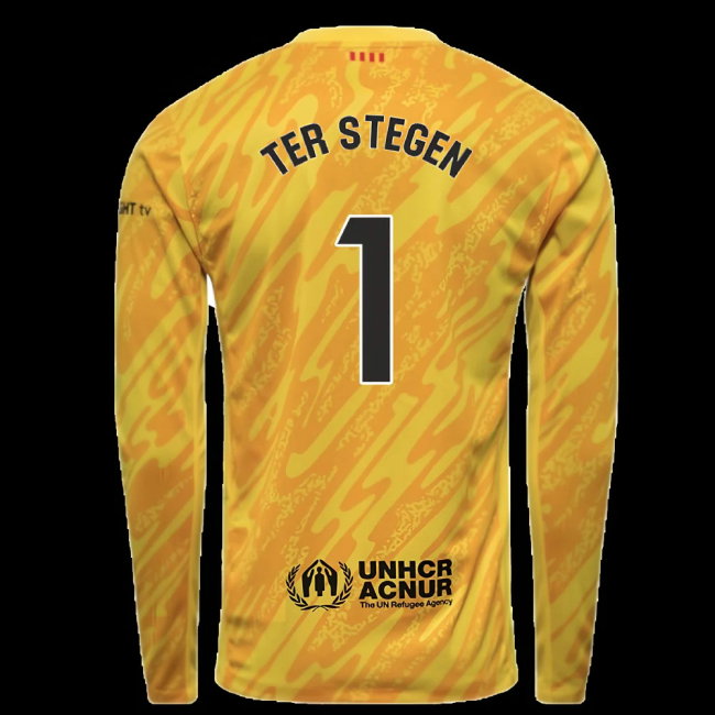 2024-2025 Barcelona Away Goalkeeper Shirt (Yellow) (Ter Stegen 1)
