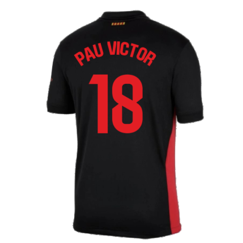 2024-2025 Barcelona Away Shirt (no sponsor) (Pau Victor 18)