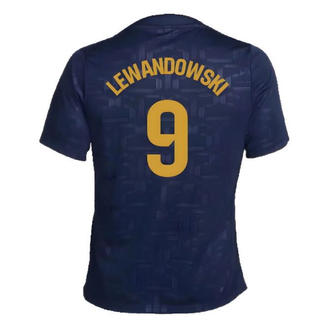 2024-2025 Barcelona Dri-Fit Academy Pro Pre-Match Top (Navy) (Lewandowski 9)