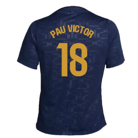 2024-2025 Barcelona Dri-Fit Academy Pro Pre-Match Top (Navy) (Pau Victor 18)