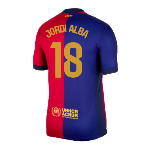 2024-2025 Barcelona Home Shirt (Jordi Alba 18)