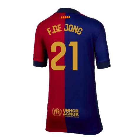 2024-2025 Barcelona Home Shirt (Kids) (F.De Jong 21)
