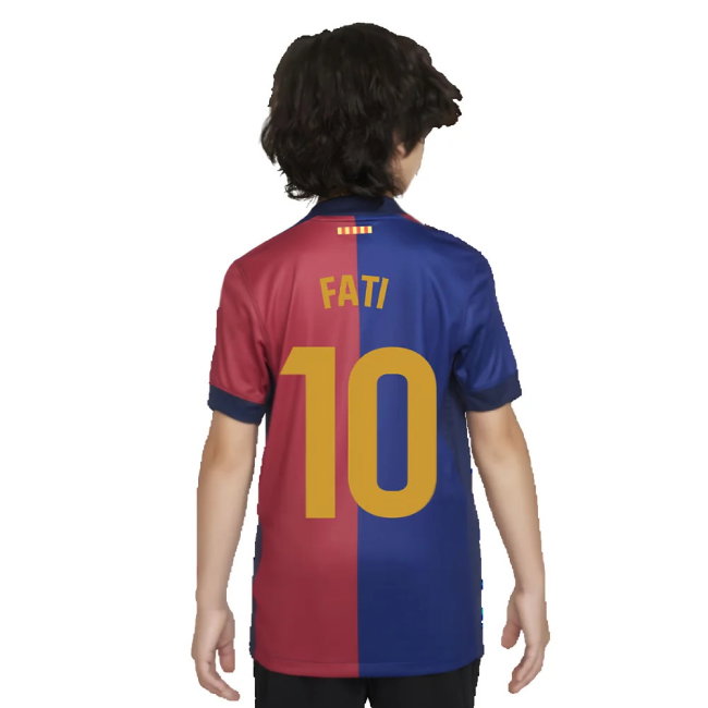 2024-2025 Barcelona Home Shirt (Sponsorless) - Kids (Fati 10)