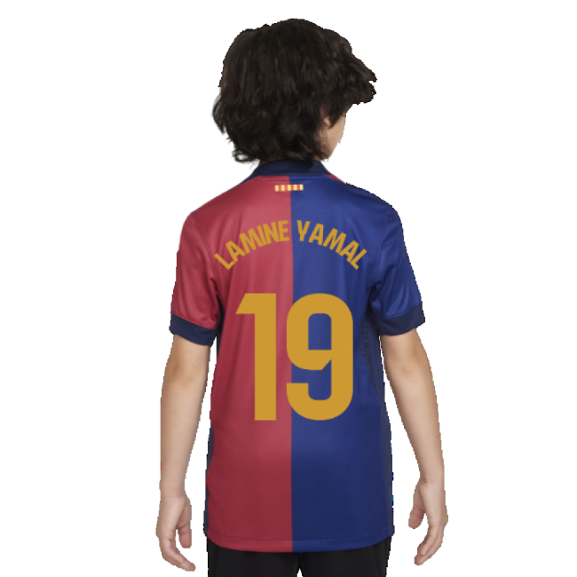 2024-2025 Barcelona Home Shirt (Sponsorless) - Kids (Lamine Yamal 19)