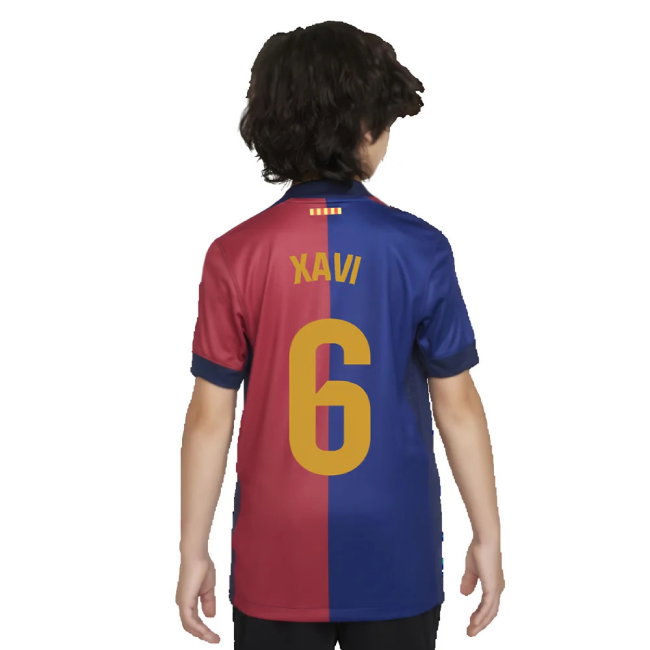 2024-2025 Barcelona Home Shirt (Sponsorless) - Kids (Xavi 6)