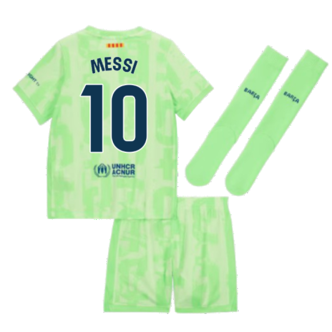 2024-2025 Barcelona Little Boys Third Mini Kit (Messi 10)