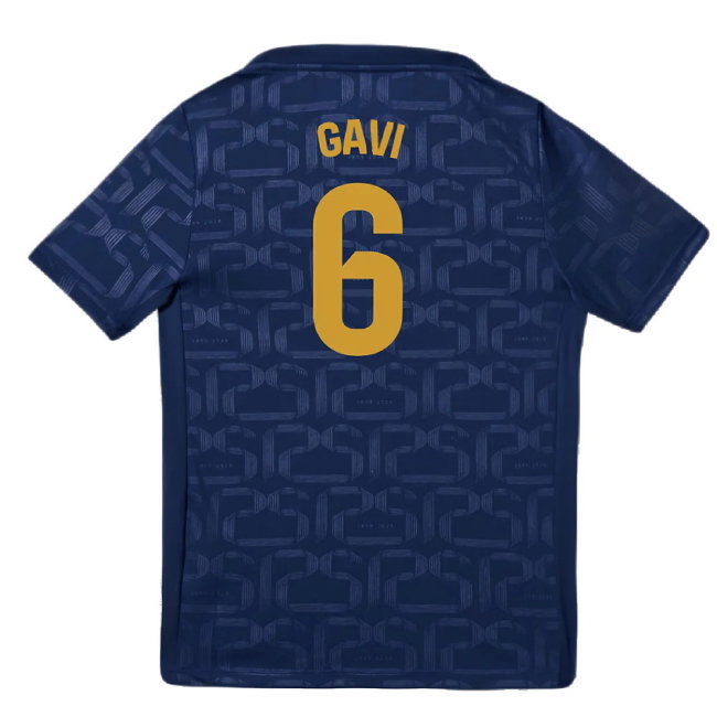 2024-2025 Barcelona Pre-Match Training Shirt (Navy) - Kids (Gavi 6)