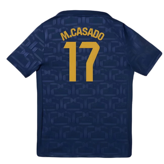 2024-2025 Barcelona Pre-Match Training Shirt (Navy) - Kids (M.Casado 17)