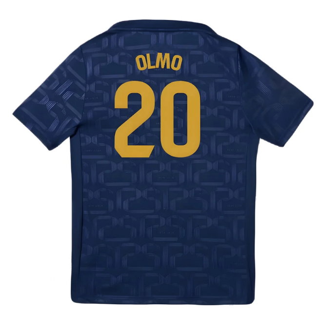 2024-2025 Barcelona Pre-Match Training Shirt (Navy) - Kids (Olmo 20)