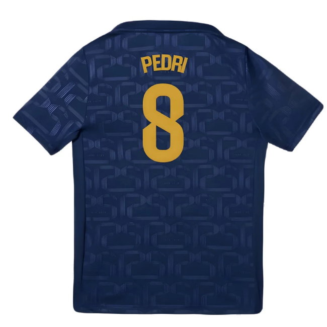 2024-2025 Barcelona Pre-Match Training Shirt (Navy) - Kids (Pedri 8)