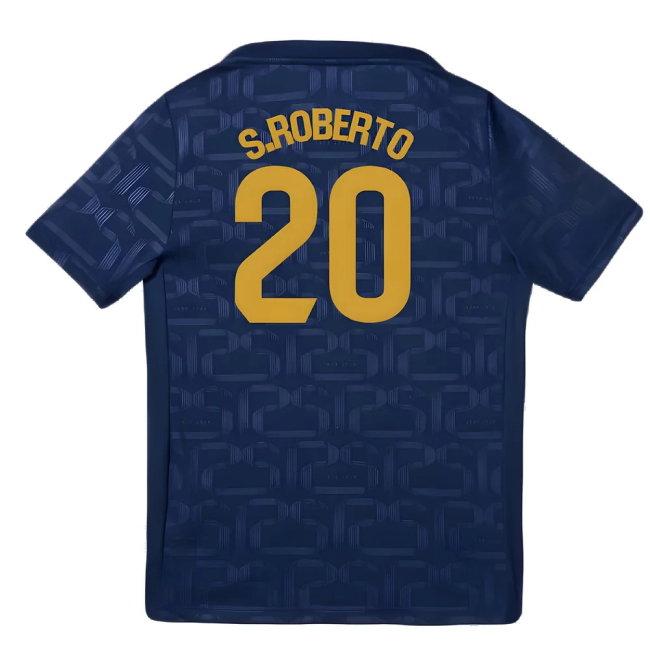2024-2025 Barcelona Pre-Match Training Shirt (Navy) - Kids (S.Roberto 20)