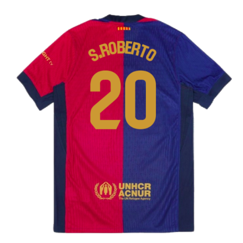 2024-2025 Barcelona Vapor Match Home Shirt (S.Roberto 20)