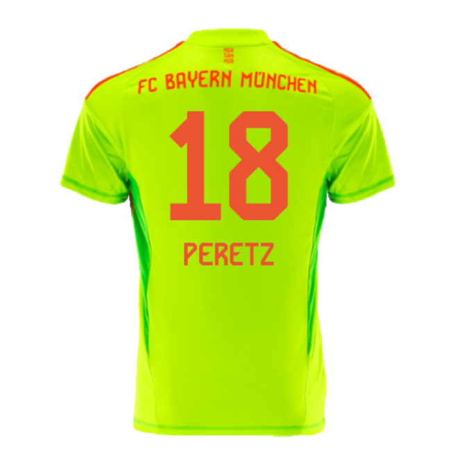 2024-2025 Bayern Munich Home Goalkeeper Shirt (Yellow) (Peretz 18)
