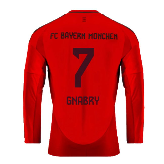 2024-2025 Bayern Munich Long Sleeve Home Shirt (Gnabry 7)