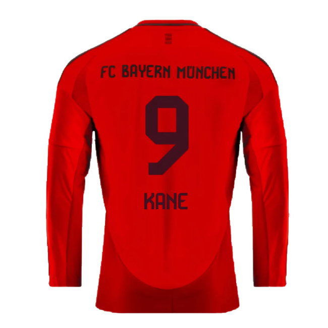 2024-2025 Bayern Munich Long Sleeve Home Shirt (Kane 9)