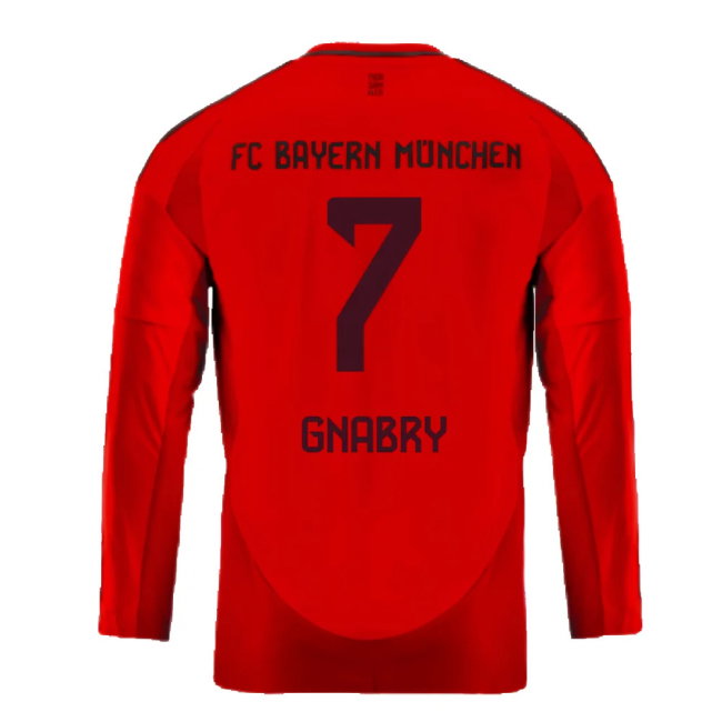 2024-2025 Bayern Munich Long Sleeve Home Shirt (Kids) (Gnabry 7)