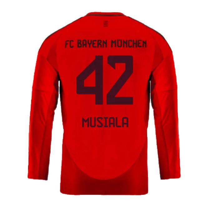 2024-2025 Bayern Munich Long Sleeve Home Shirt (Kids) (Musiala 42)