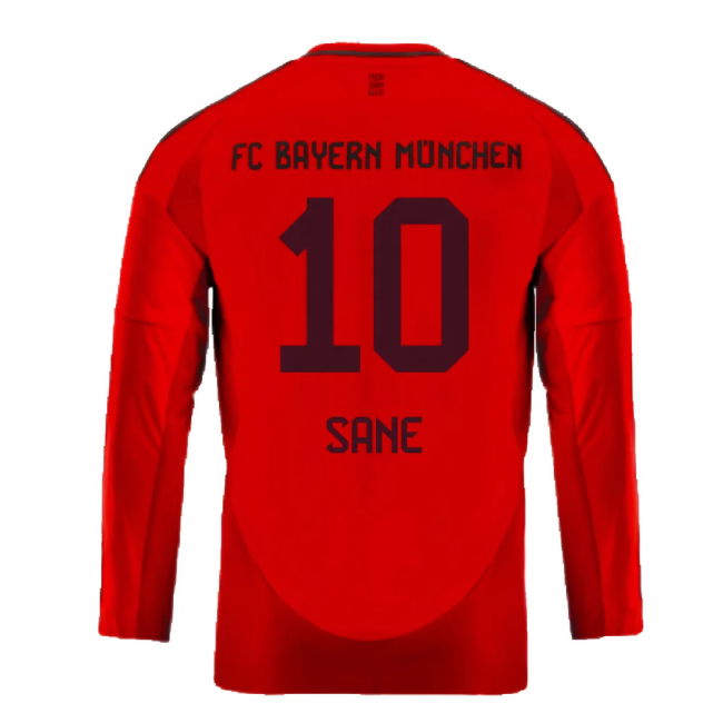 2024-2025 Bayern Munich Long Sleeve Home Shirt (Kids) (Sane 10)