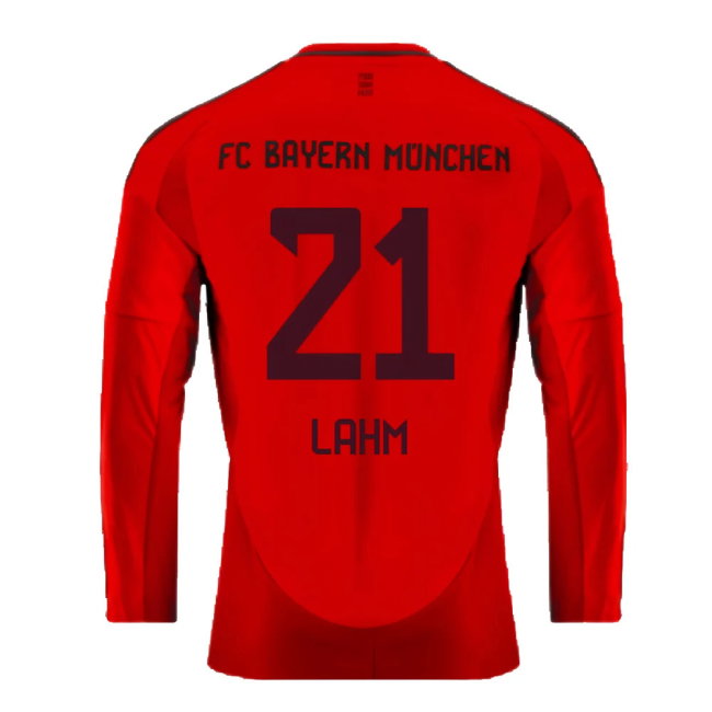 2024-2025 Bayern Munich Long Sleeve Home Shirt (Lahm 21)