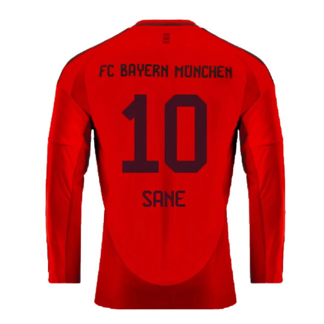 2024-2025 Bayern Munich Long Sleeve Home Shirt (Sane 10)