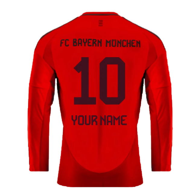 2024-2025 Bayern Munich Long Sleeve Home Shirt (Your Name)