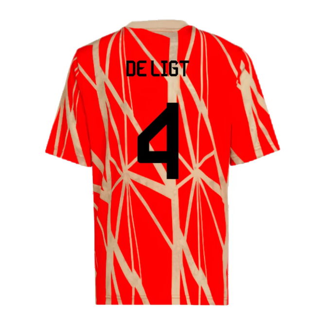 2024-2025 Bayern Munich Pre-Match Shirt (Red) (De Ligt 4)