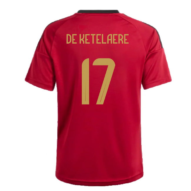 2024-2025 Belgium Home Fan Shirt (Kids) (De Ketelaere 17)