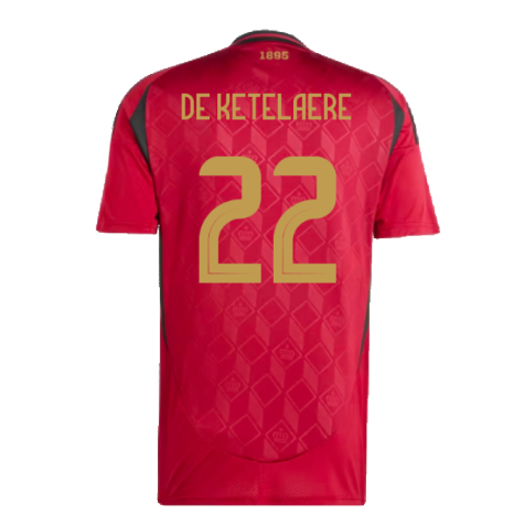 2024-2025 Belgium Home Shirt (De Ketelaere 22)