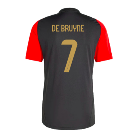 2024-2025 Belgium Training Jersey (Black) (De Bruyne 7)